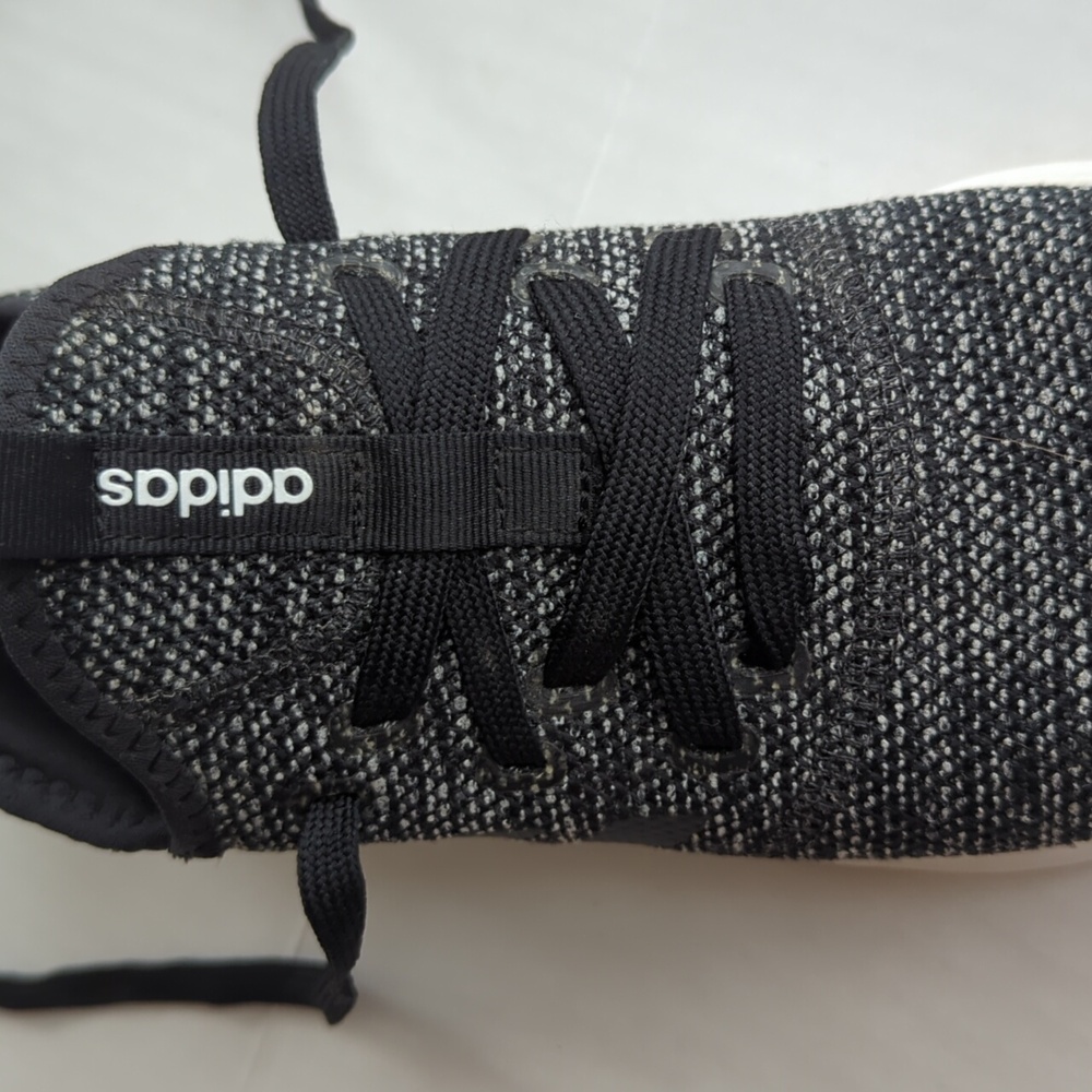 Adidas Cloud Foam Memory Footbed Lightweight Athletic Sneakers 7 Black White - Picture 9 of 14